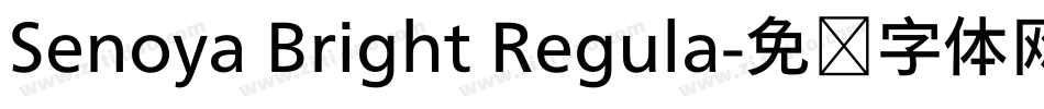 Senoya Bright Regula字体转换
